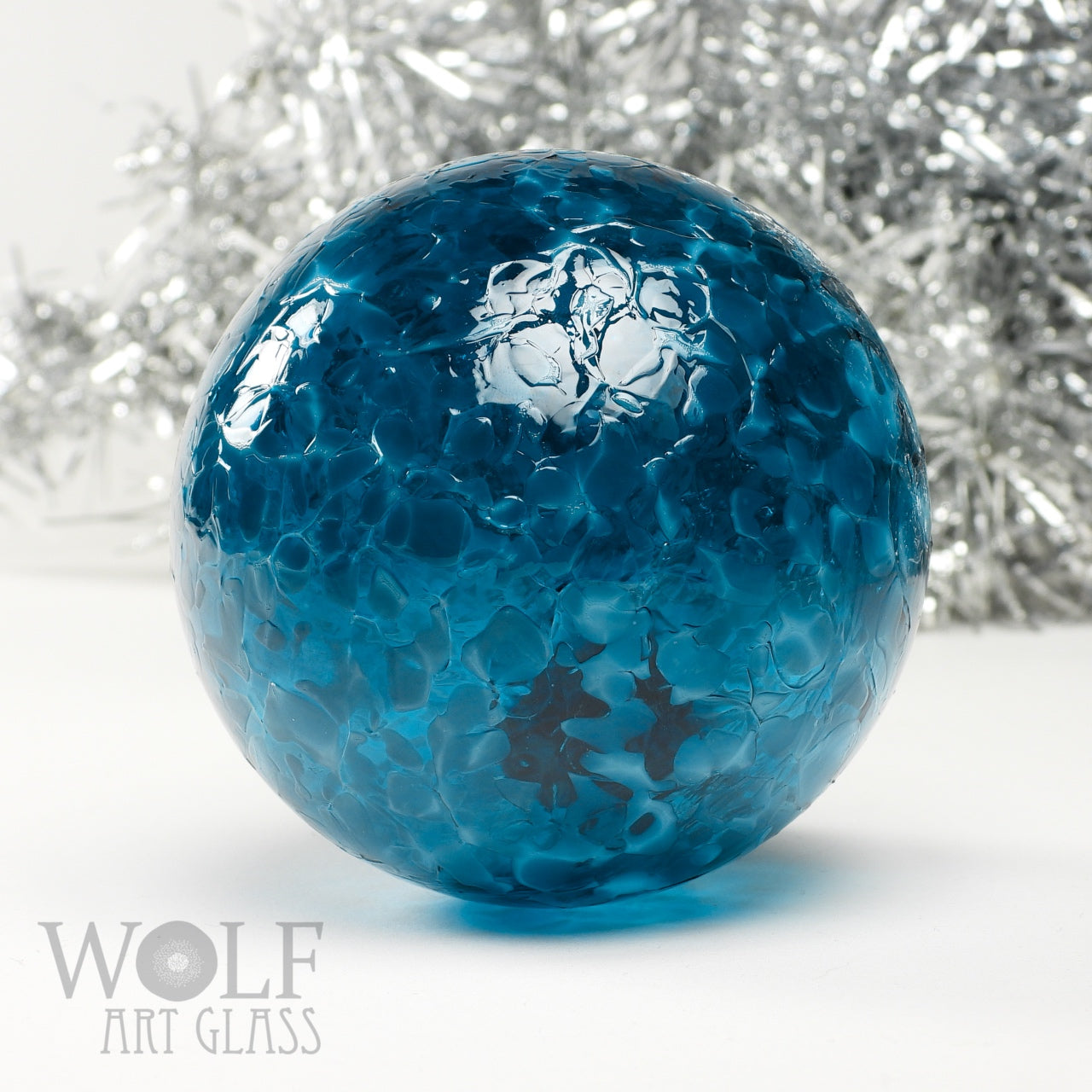 Aquamarine Blue Glass Ornament