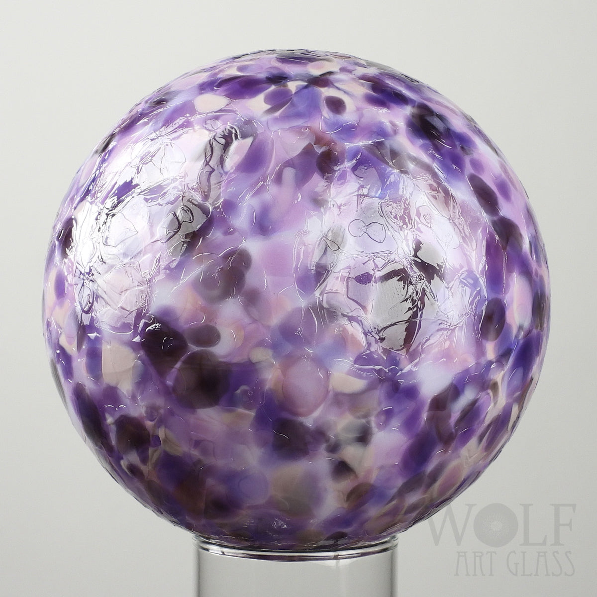 Amethyst Purple Speckle Glass Ornament