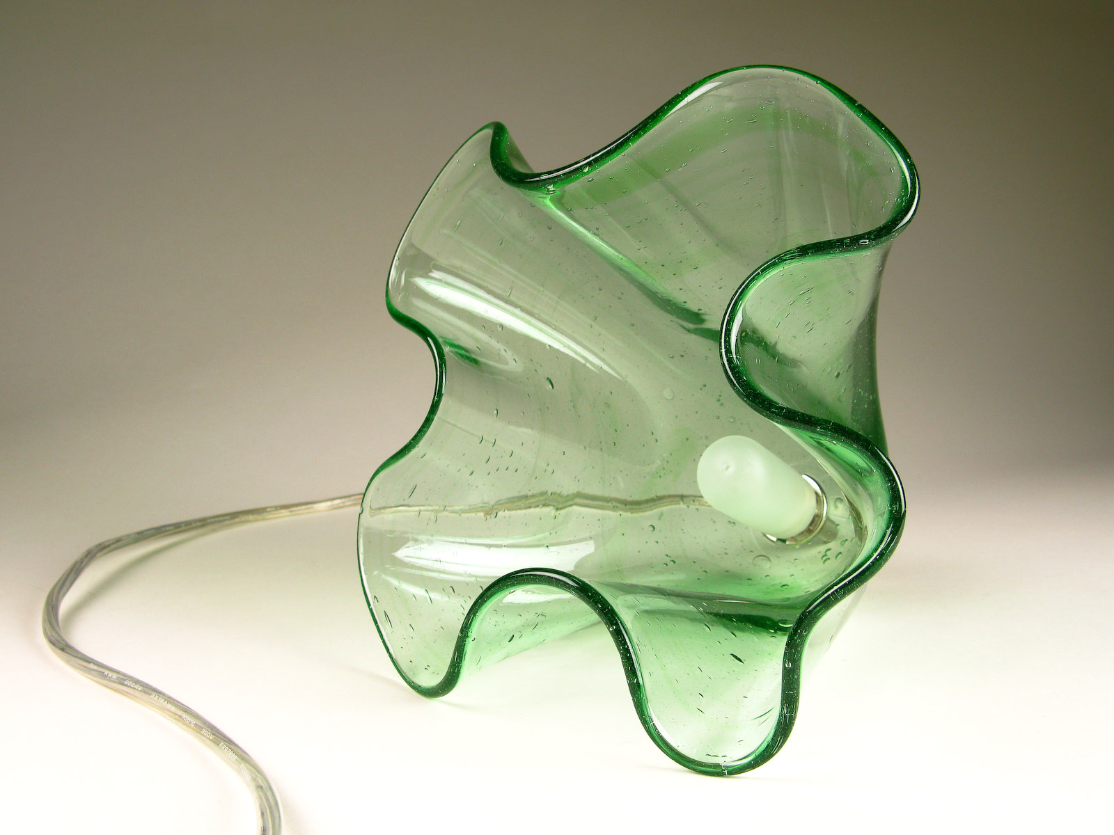 blown glass wolf