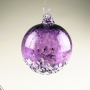 Purple Amethyst Blossom Blown Glass Ornament