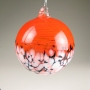 Bright Orange Blossom Blown Glass Ornament