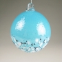 Powder Blue Blossom Blown Glass Ornament