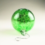 Emerald Green Blossom Blown Glass Ornament