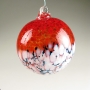 Candy Red Blossom Blown Glass Ornament