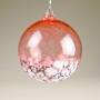 Gold Ruby Blossom Blown Glass Ornament