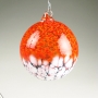 Mandarin Red Blossom Blown Glass Ornament