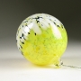 Opal Yellow Blossom Blown Glass Ornament