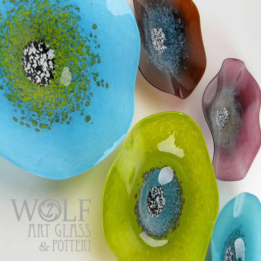 blown glass wolf