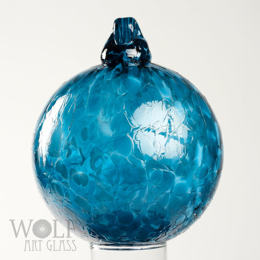 Aquamarine Blue Glass Ornament