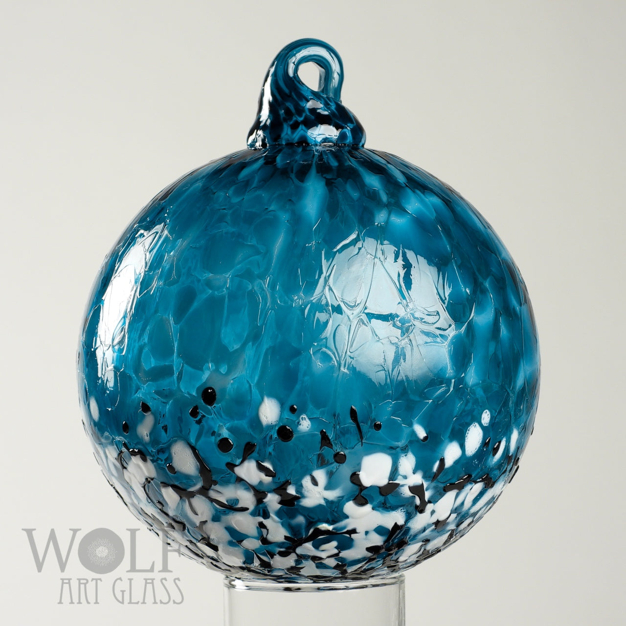 Aquamarine Blue Ombre Glass Ornament