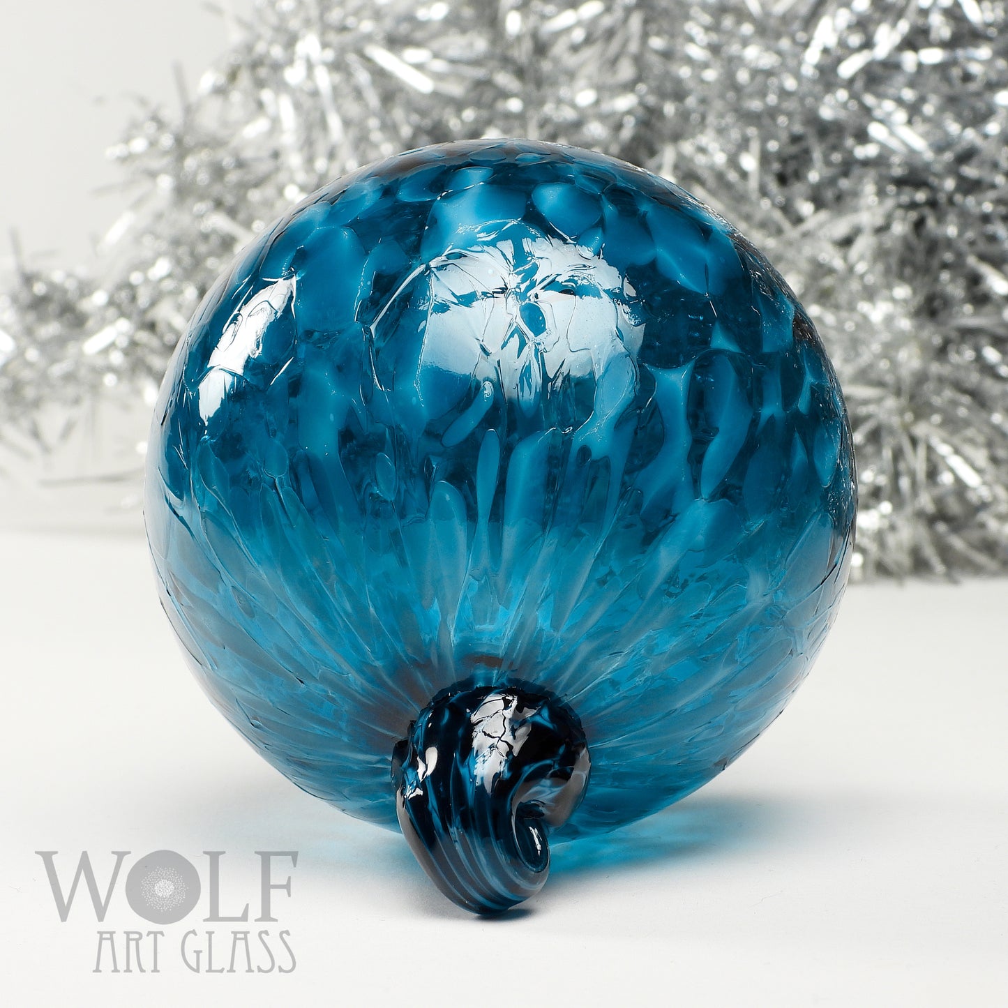 Aquamarine Blue Glass Ornament