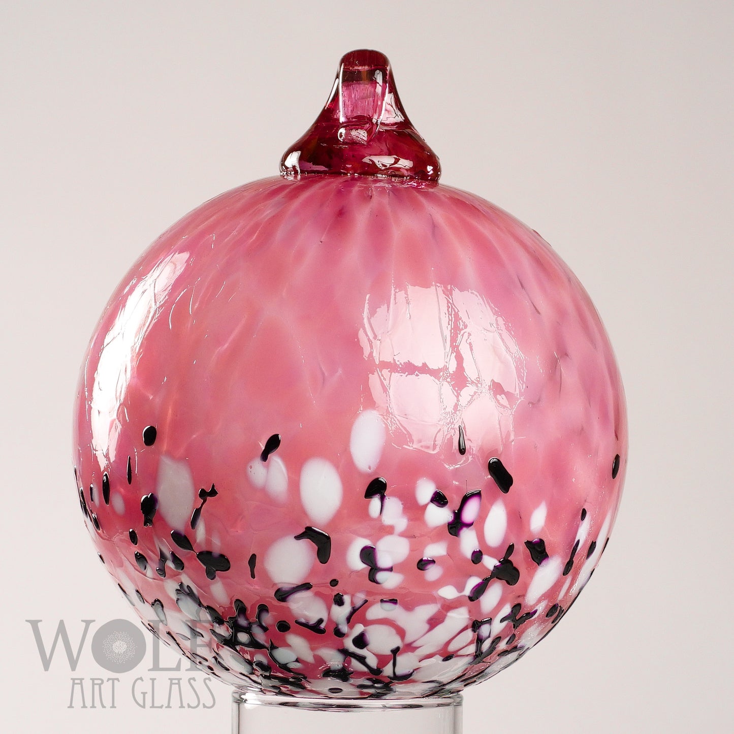 Rose Pink Ombre Glass Ornament
