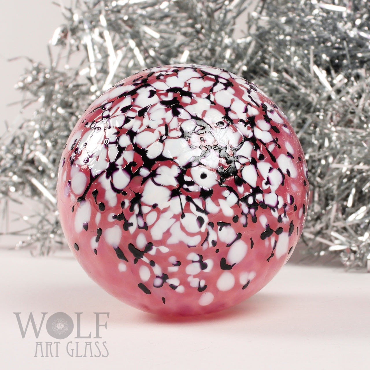 Rose Pink Ombre Glass Ornament