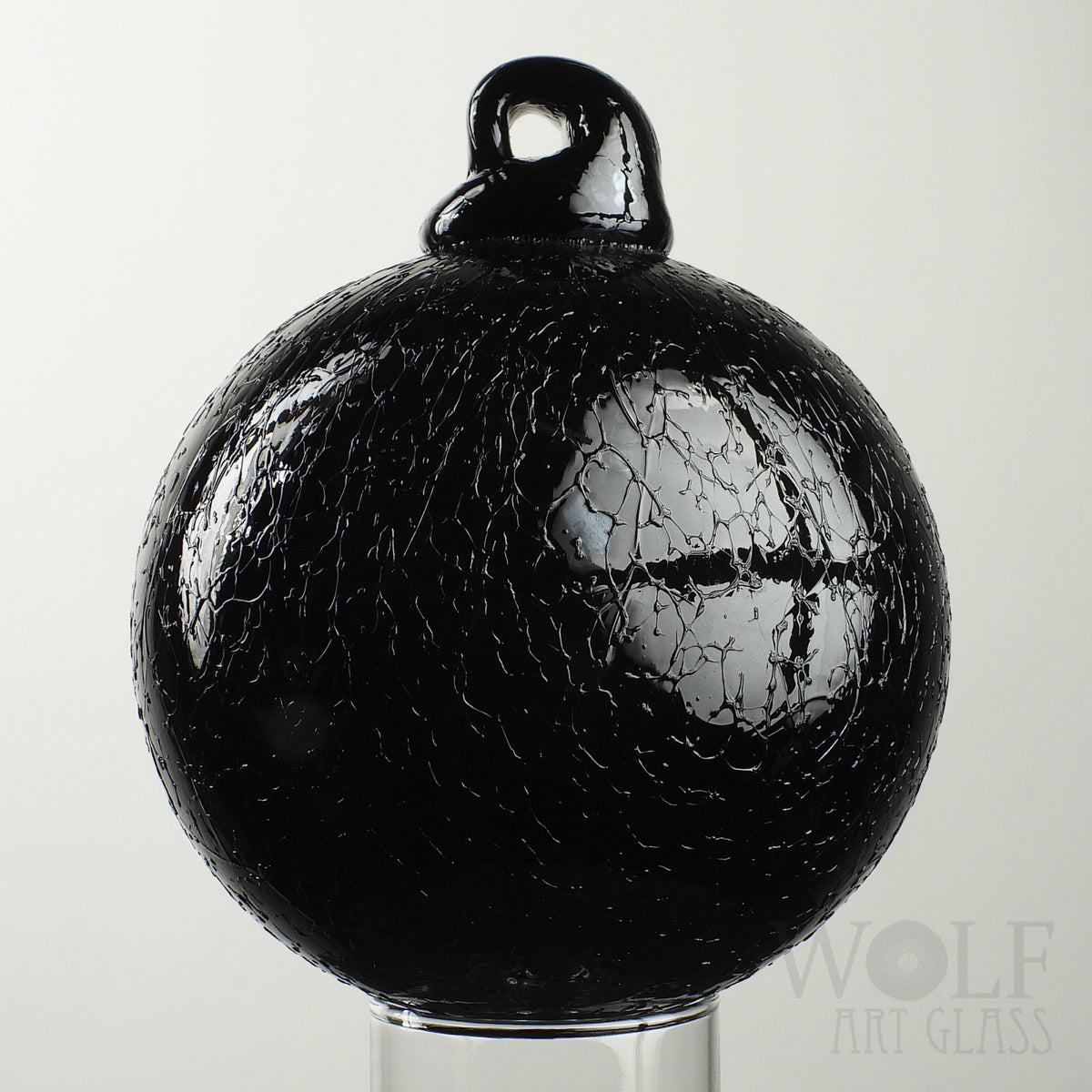 Black Ice Blown Glass Ornament