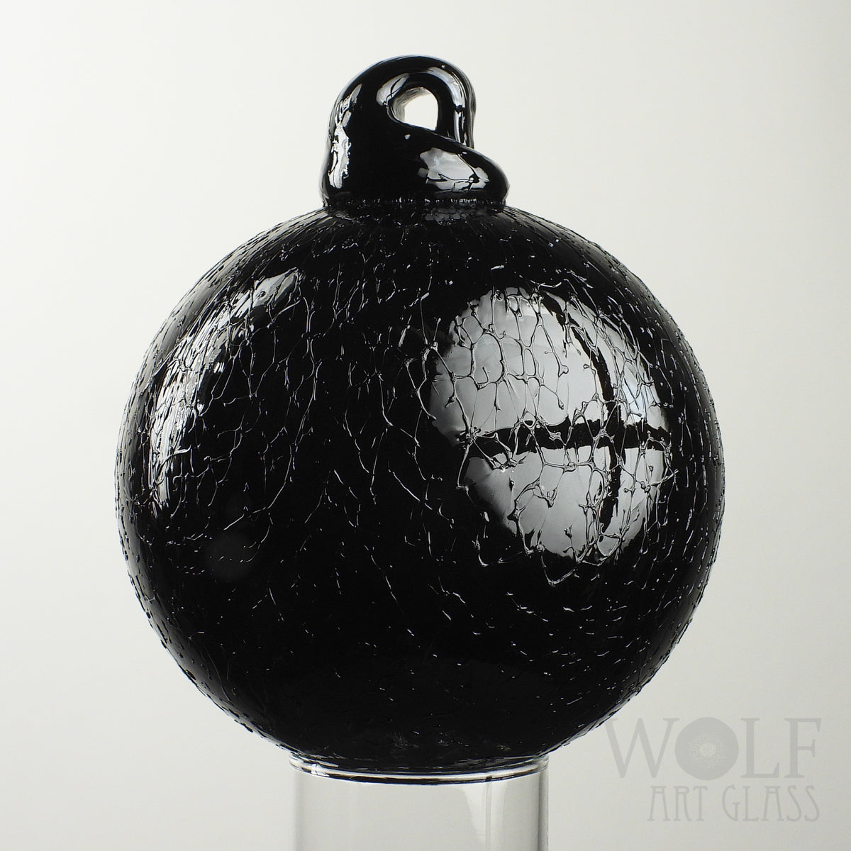 Black Ice Blown Glass Ornament