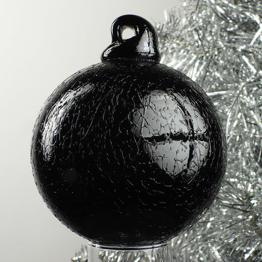 Black Ice Blown Glass Ornament