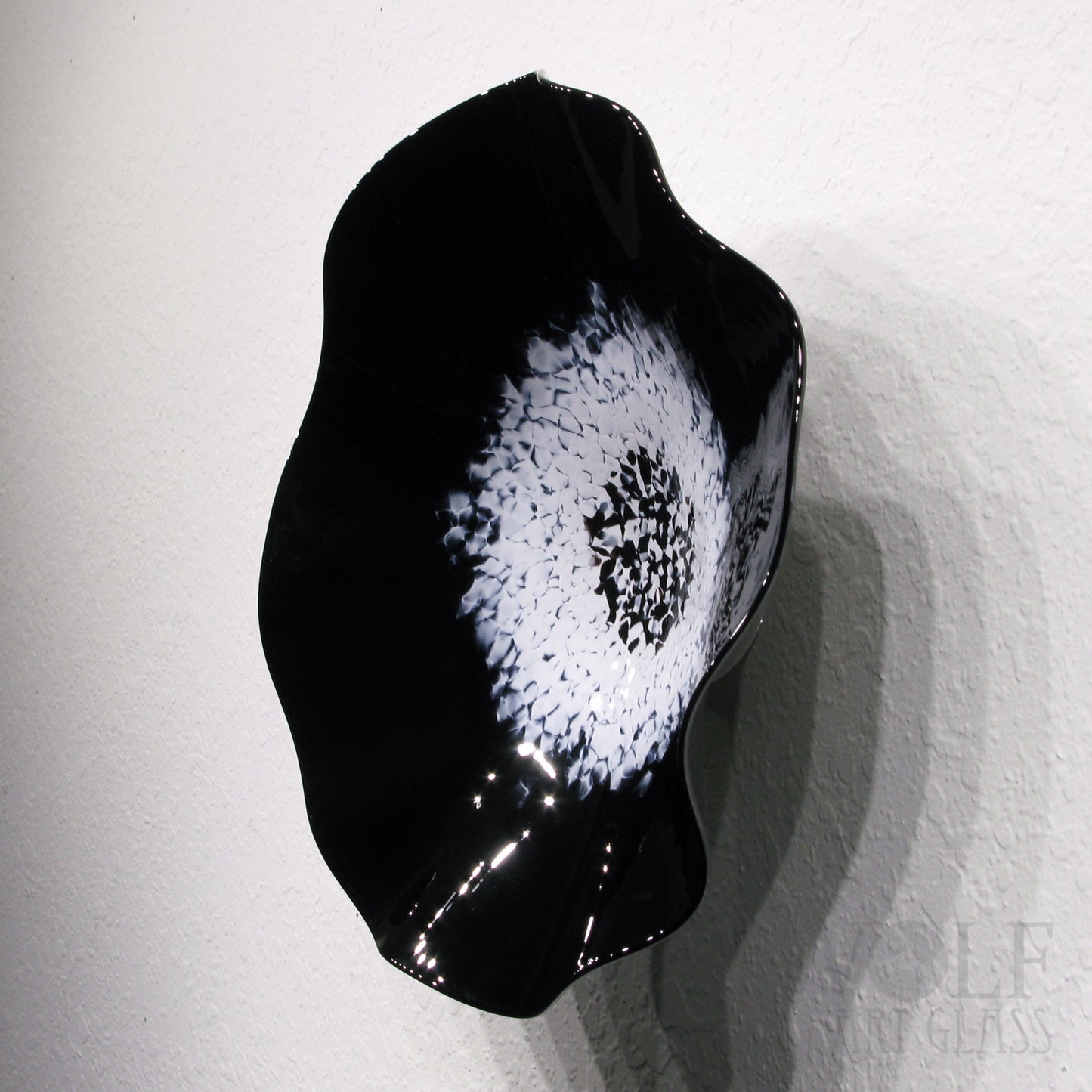 Black & White Blown Glass Wall Art Collection 5 Piece Glass Sculpture Installation