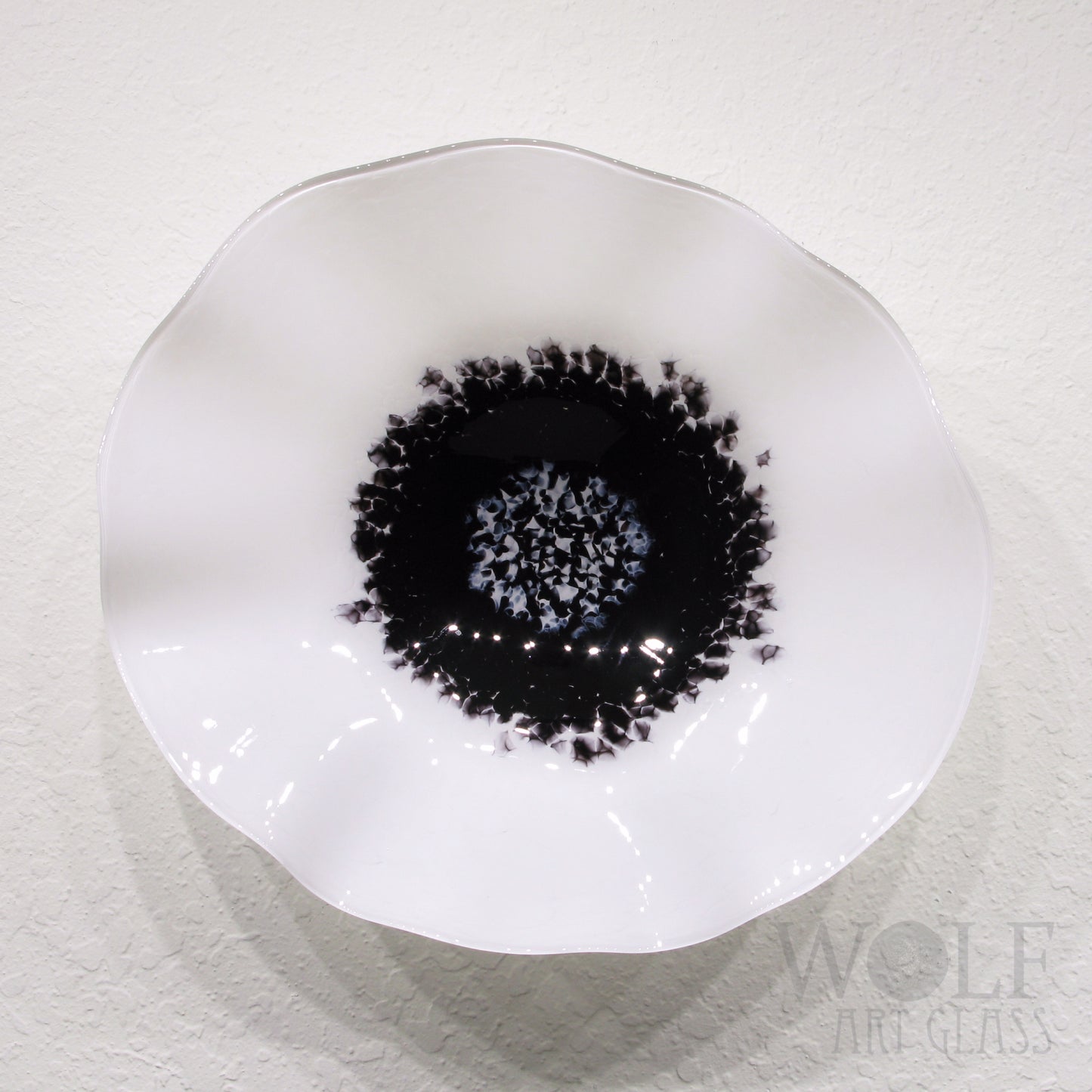 Black & White Blown Glass Wall Art Collection 5 Piece Glass Sculpture Installation