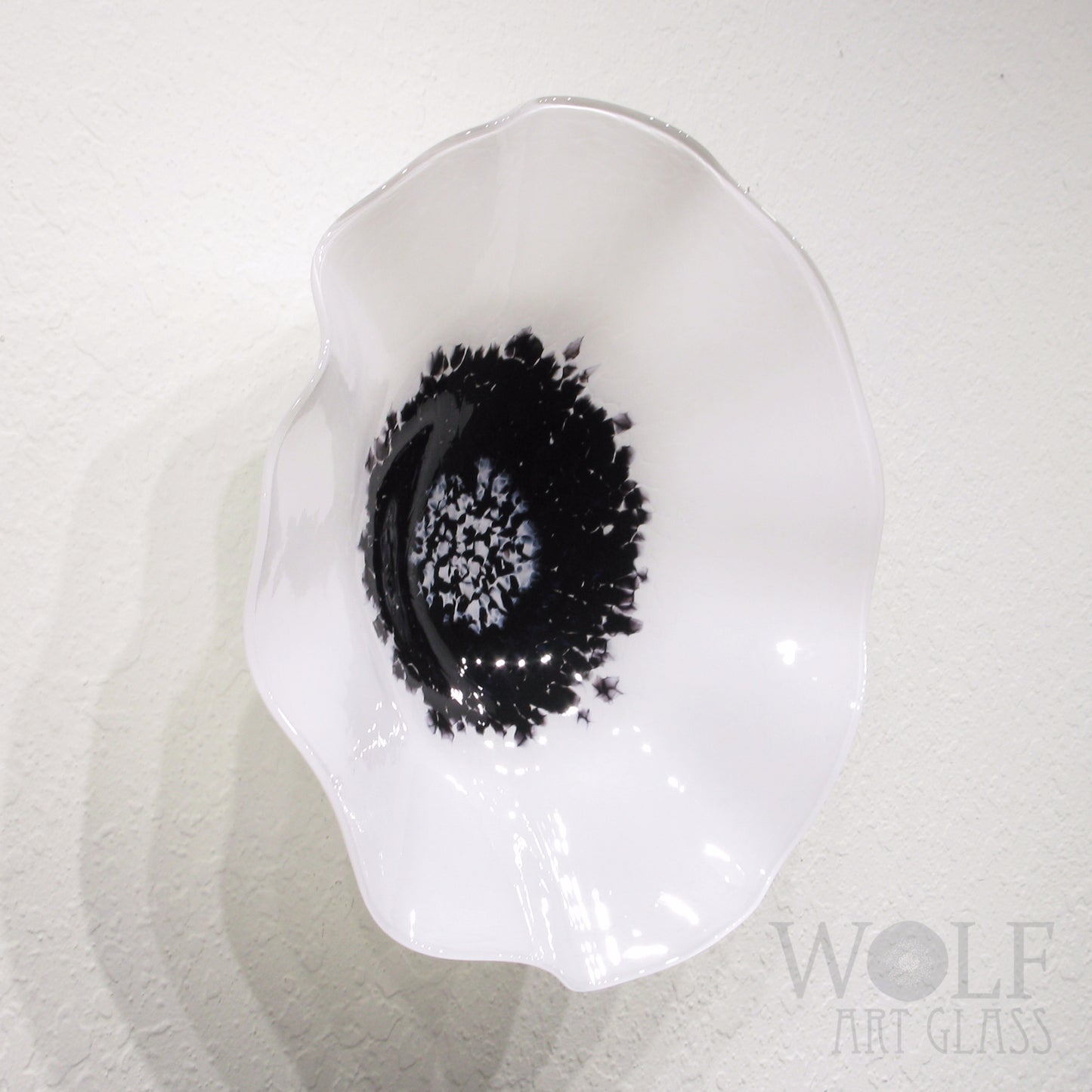 Black & White Blown Glass Wall Art Collection 5 Piece Glass Sculpture Installation
