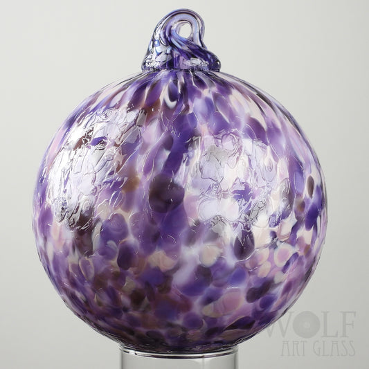 Amethyst Purple Speckle Glass Ornament
