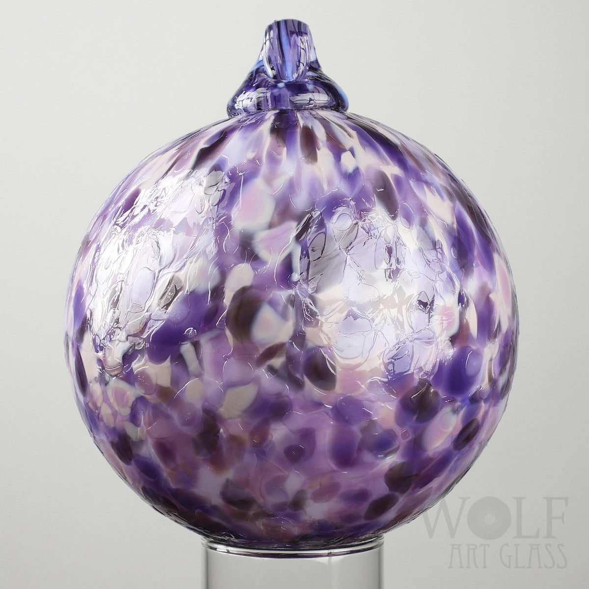 Amethyst Purple Speckle Glass Ornament