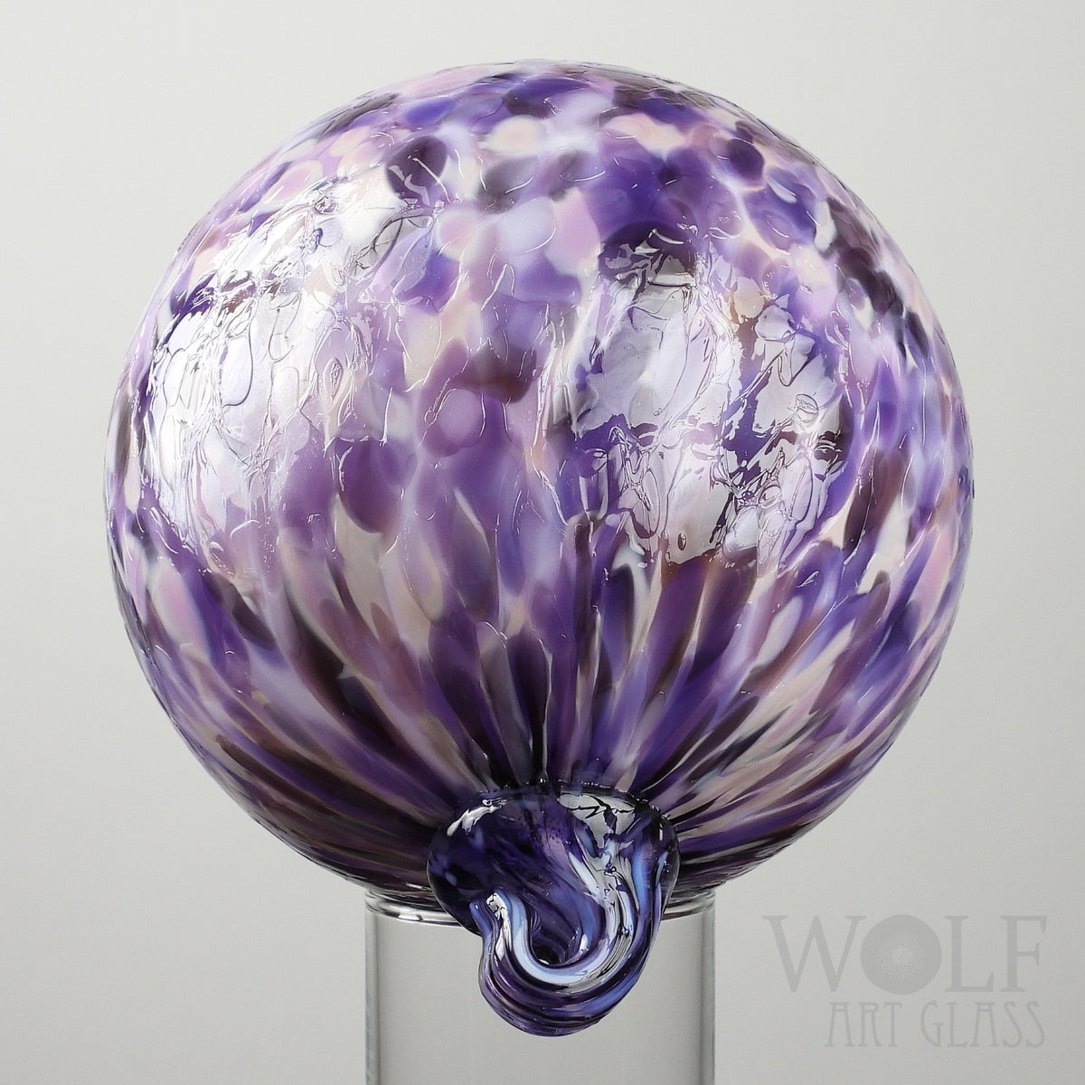 Amethyst Purple Speckle Glass Ornament