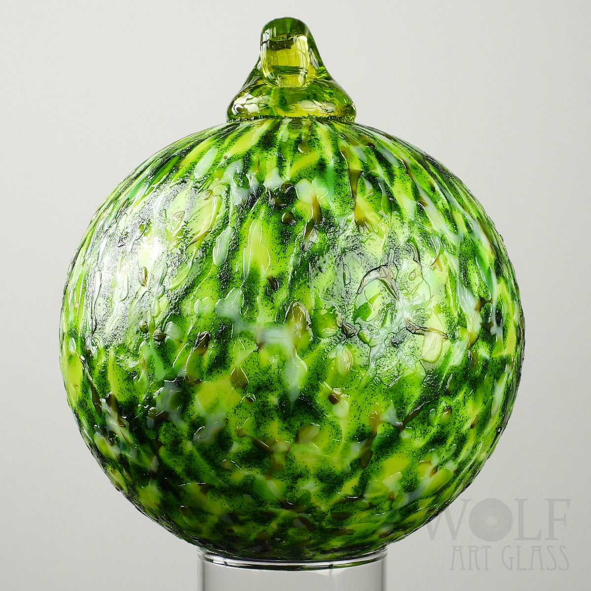 Forest Green Speckle Glass Ornament