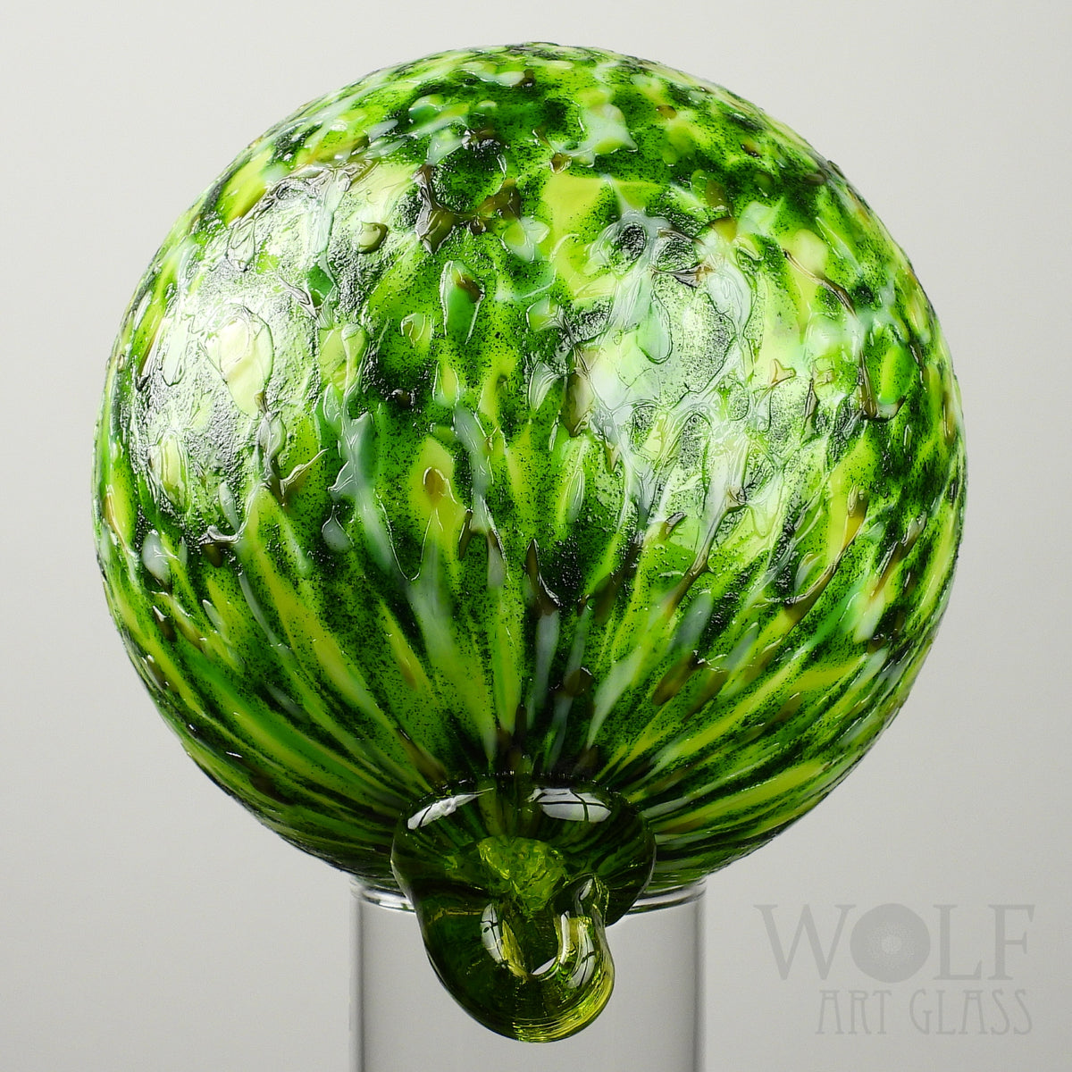 Forest Green Speckle Glass Ornament