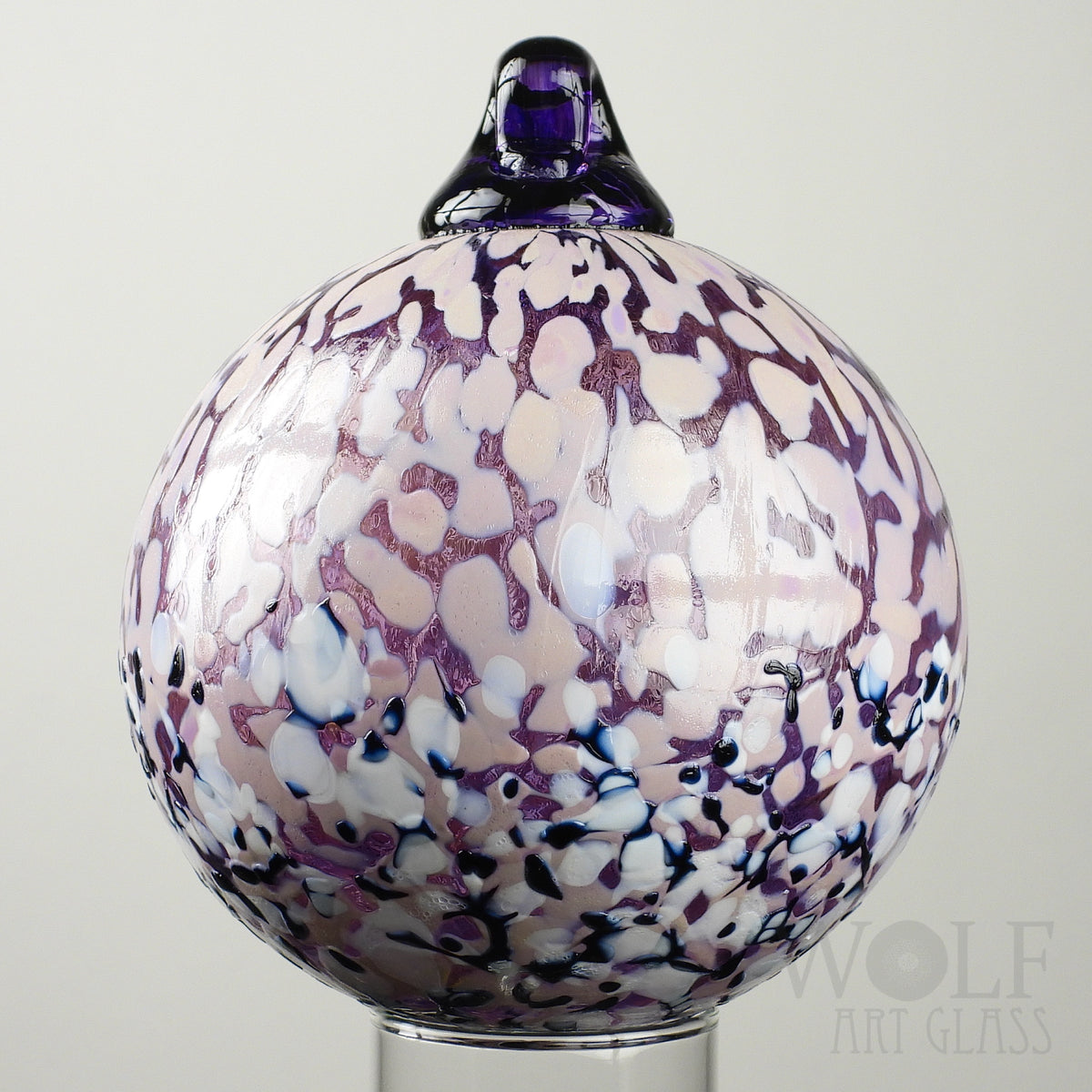Pink Purple Speckle Glass Ornament