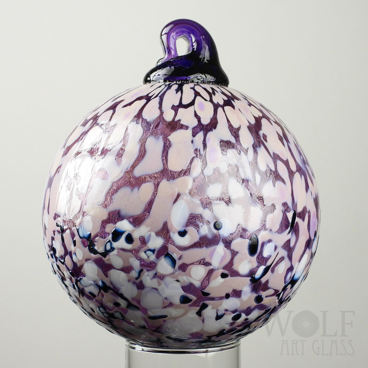 Pink Purple Speckle Glass Ornament