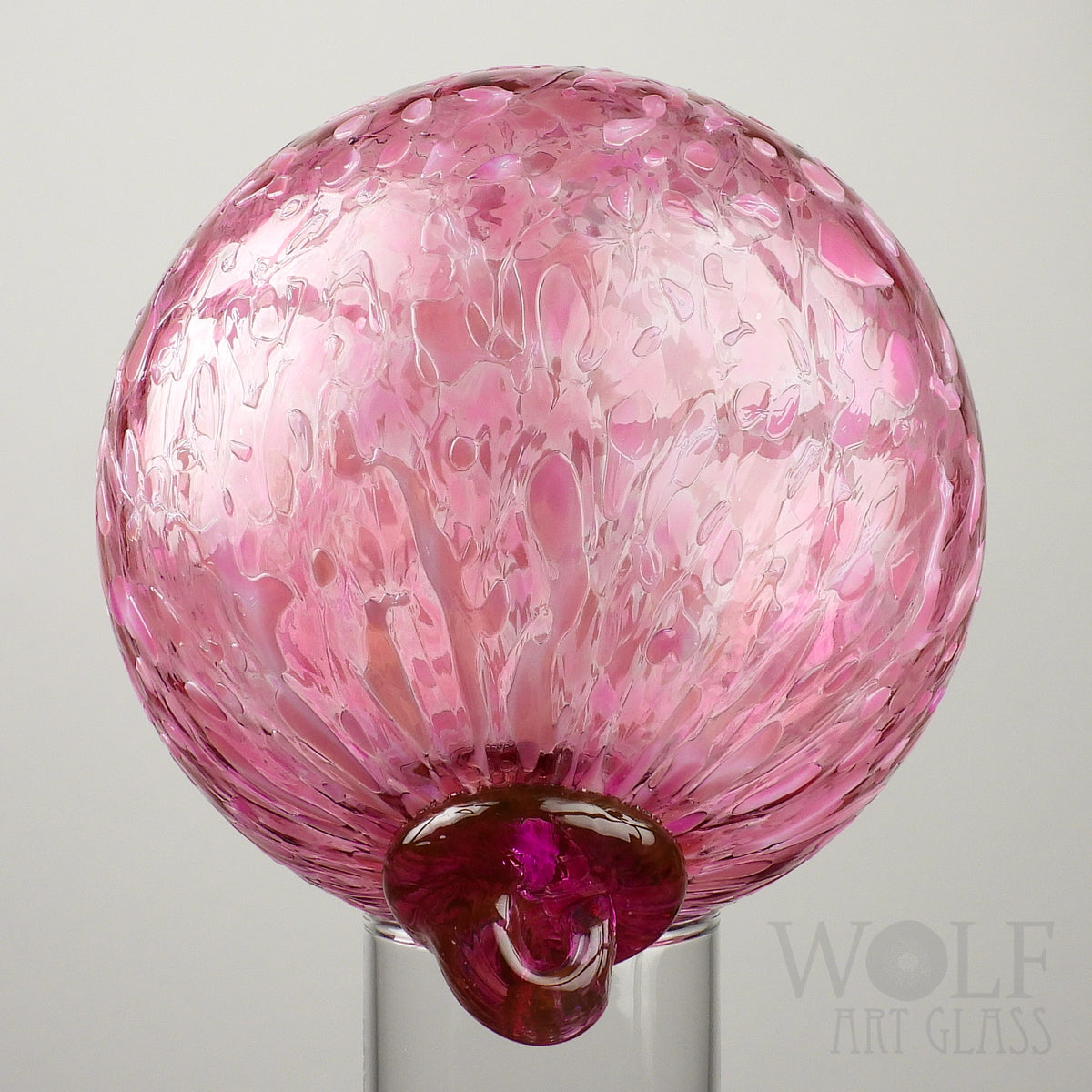 Pink Ice Blown Glass Ornament