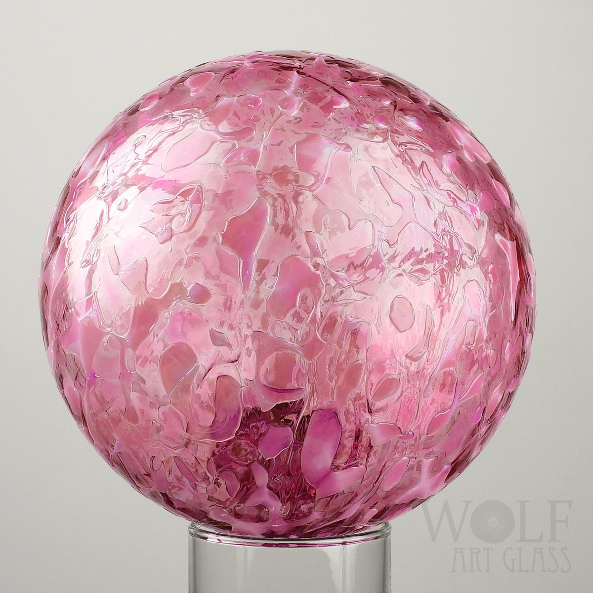 Pink Ice Blown Glass Ornament