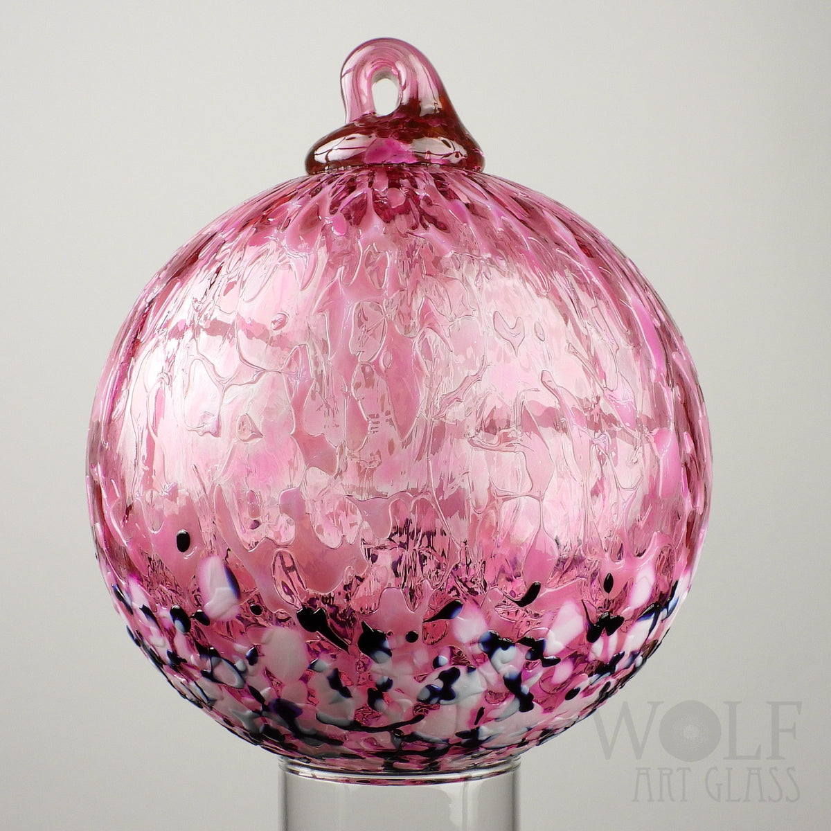Pink Ice Ombré Glass Ornament