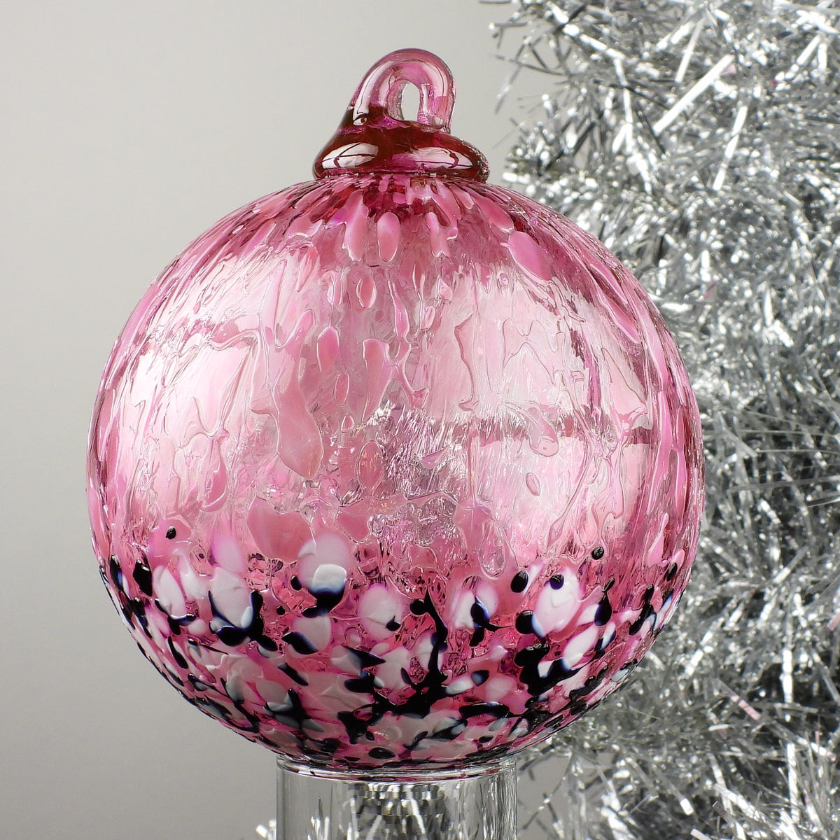 Pink Ice Ombré Glass Ornament