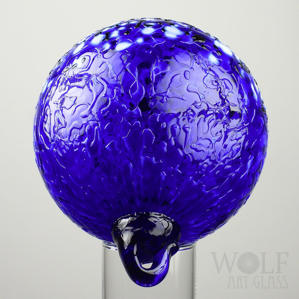 Sapphire Blue Ombre Blown Glass Ornament
