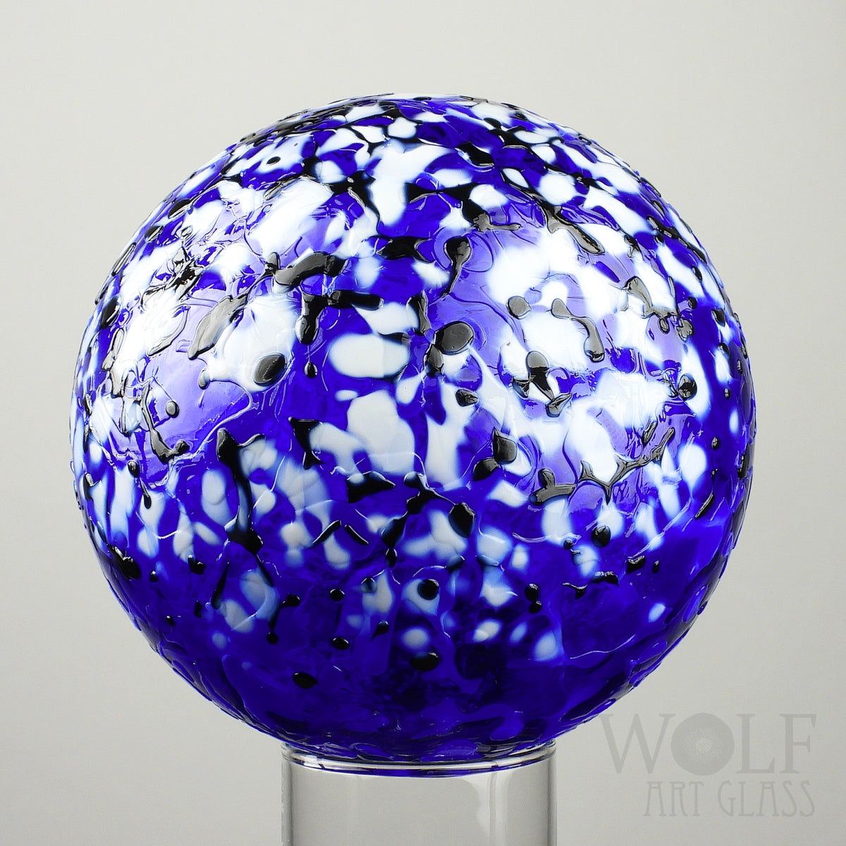 Sapphire Blue Ombre Blown Glass Ornament