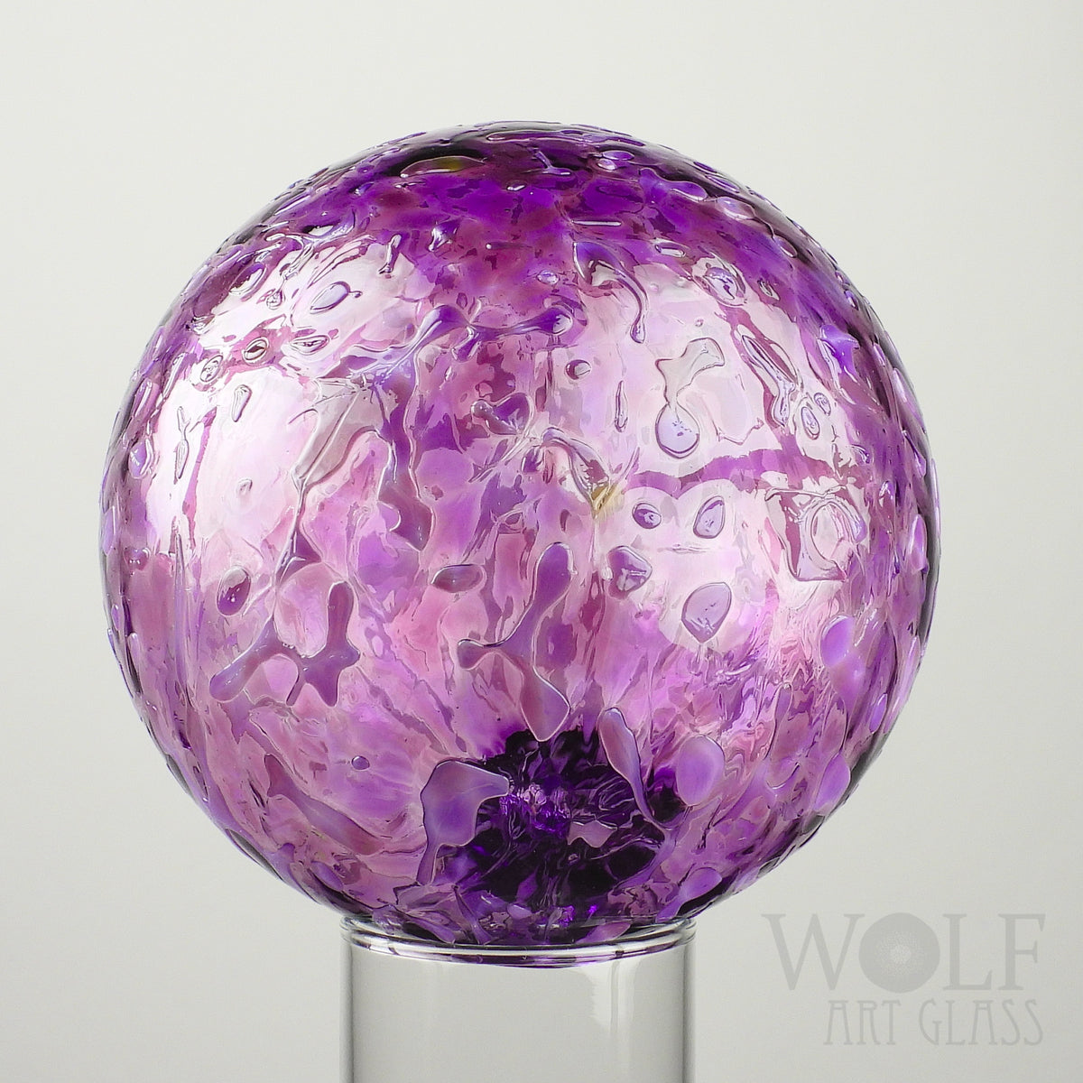 Amethyst Purple Ice Blown Glass Ornament