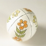 Pottery Egg - Scandinavian Flower by Carrie Wolf