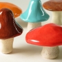 Pottery Mushrooms by Carrie Wolf