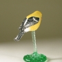 American Goldfinch Pottery Bird Sculpture by Carrie Wolf