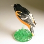 Baltimore Oriole Pottery Bird Sculpture by Carrie Wolf