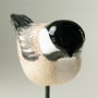 Black-capped Chickadee Pottery Bird Sculpture by Carrie Wolf