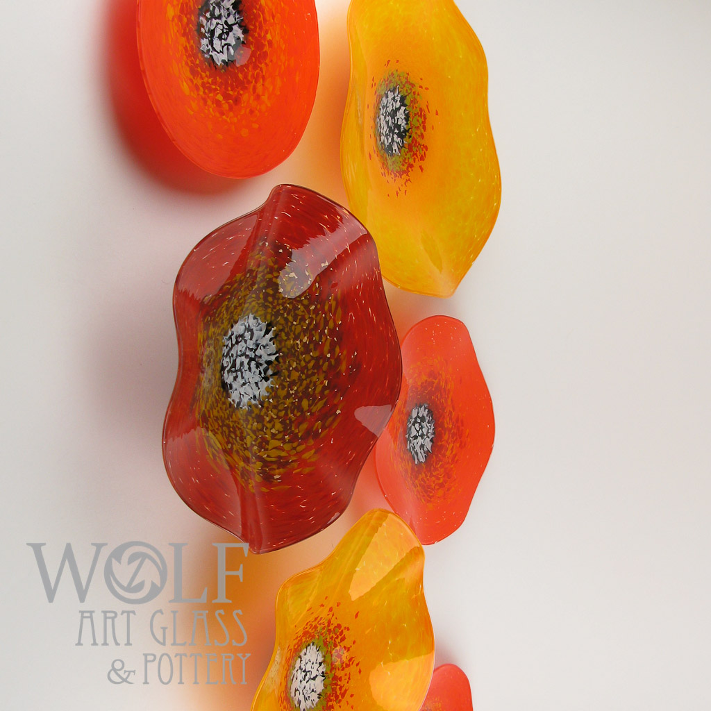 Blown Glass Wall Art Glass Ornaments And Blown Recycled Bottle Glass Gifts Wolf Art Glass Of Austin Texas