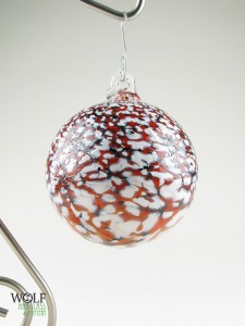 Burnt Orange White Black Ornament